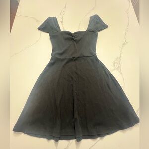 WILD FABLE FIT AND FLARE BLACK MINI DRESS Sz.S SHORT SLEEVE great condition